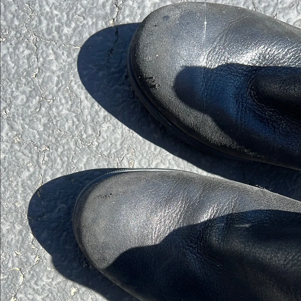 Sorel Black Leather Ankle Boots